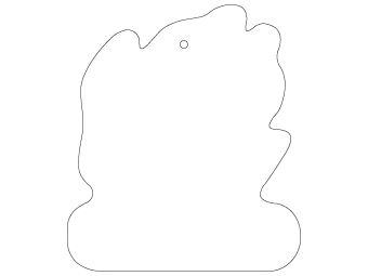 Car air freshener animal shape customized, dimensions: H: 76.06mm, L: 86.812mm.