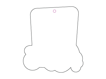 Car air freshener company logo shape customized, dimensions: H: 67.843mm, L: 75.072mm.