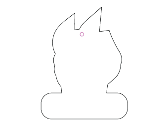 Car air freshener company logo shape customized, dimensions: H: 70.0mm, L: 90.628mm.