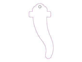 Car air freshener company logo shape customized, dimensions: H: 44.555mm, L: 100.012mm.