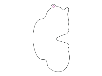 Car air freshener mixed shape customized, dimensions: H: 53.731mm, L: 100.005mm.