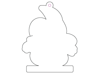 Car air freshener company logo shape customized, dimensions: H: 66.861mm, L: 85.588mm.