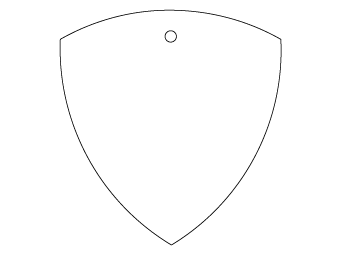 Car air freshener emblem shape customized, dimensions: H: 77.964mm, L: 82.837mm.